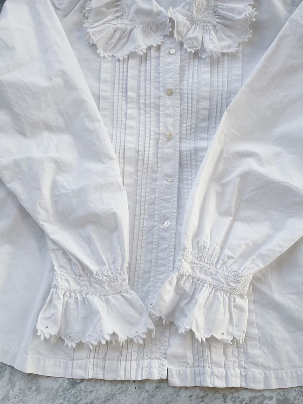 フランスアンティークコットンブラウス