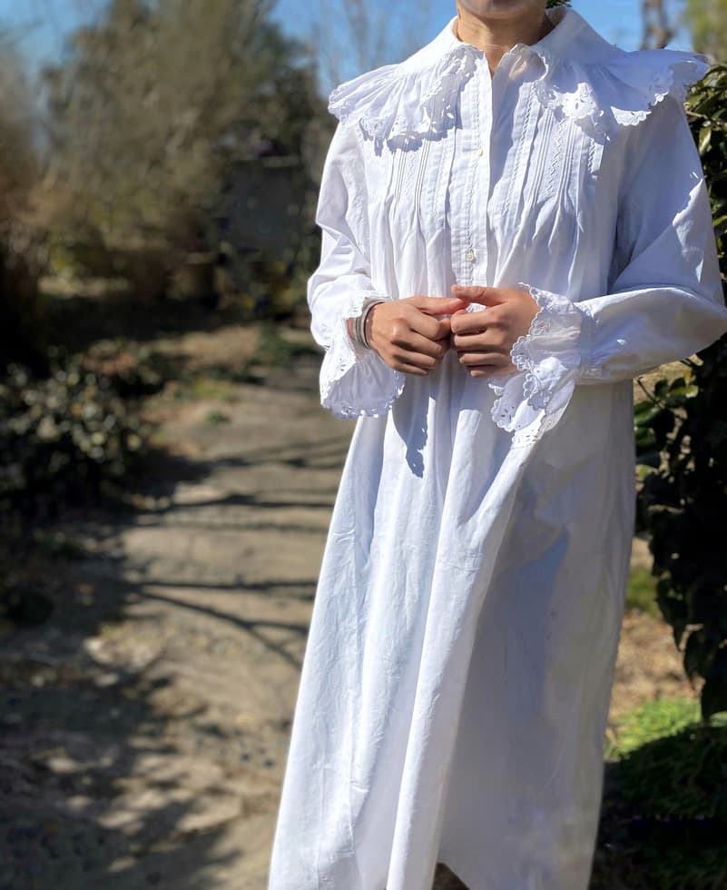 フランスアンティークレースワンピース