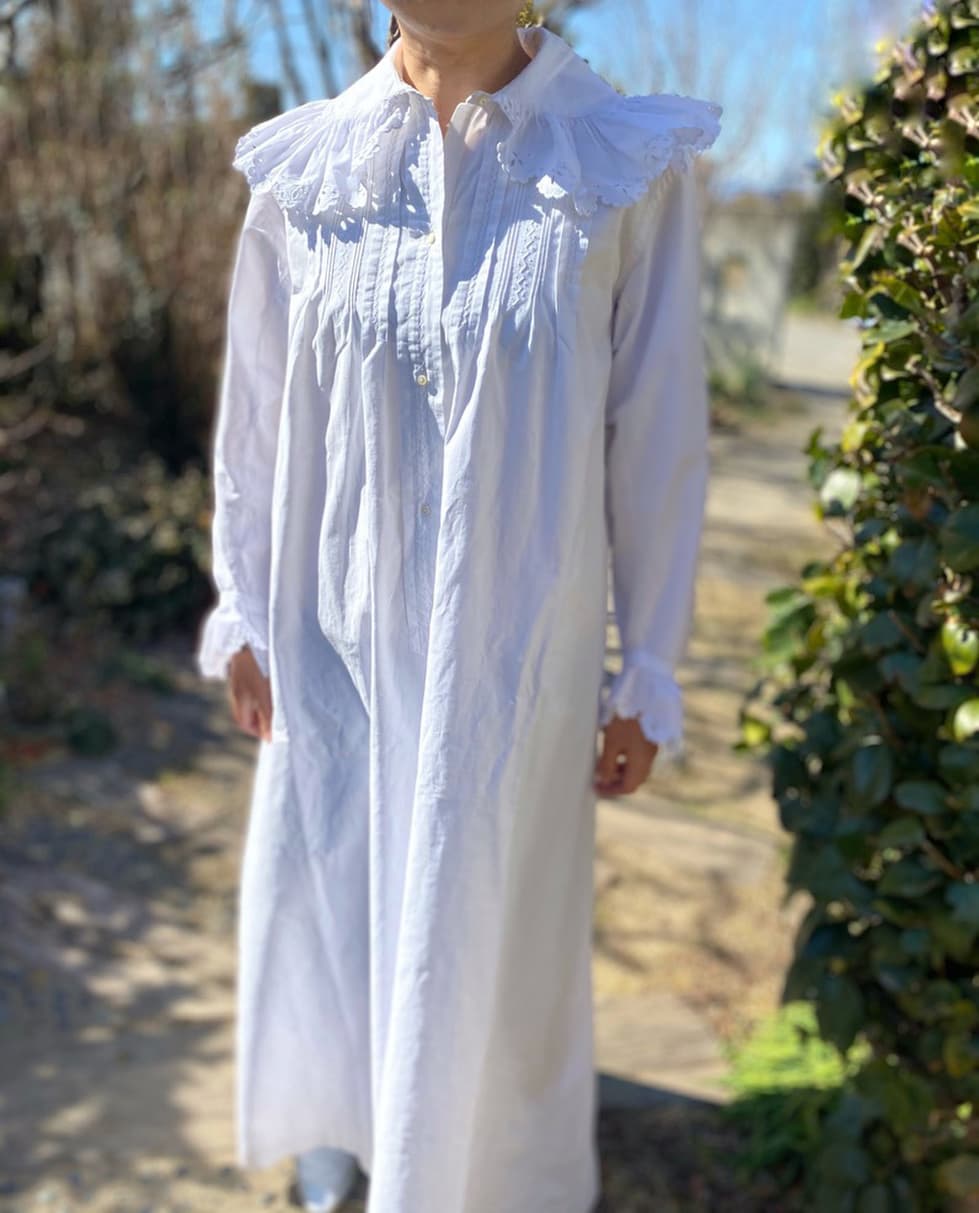 フランスアンティークレースワンピース