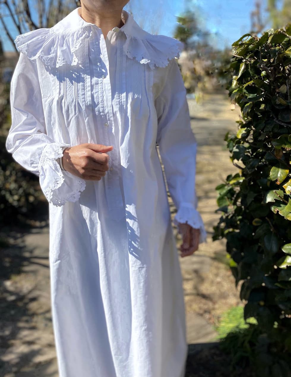 フランスアンティークレースワンピース