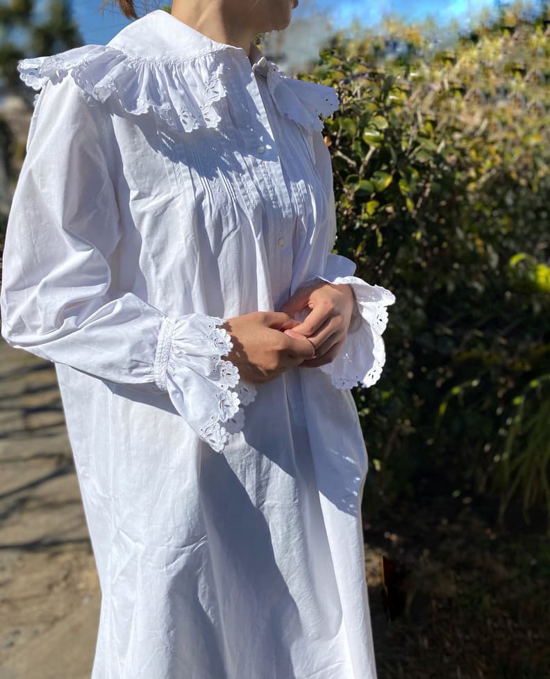 フランスアンティークレースワンピース