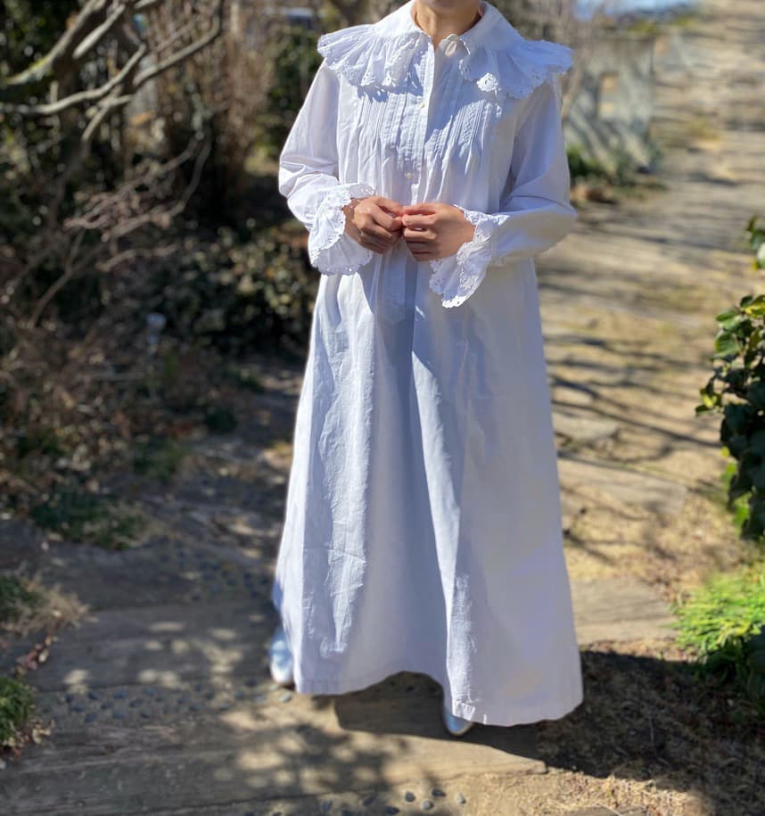 フランスアンティークレースワンピース