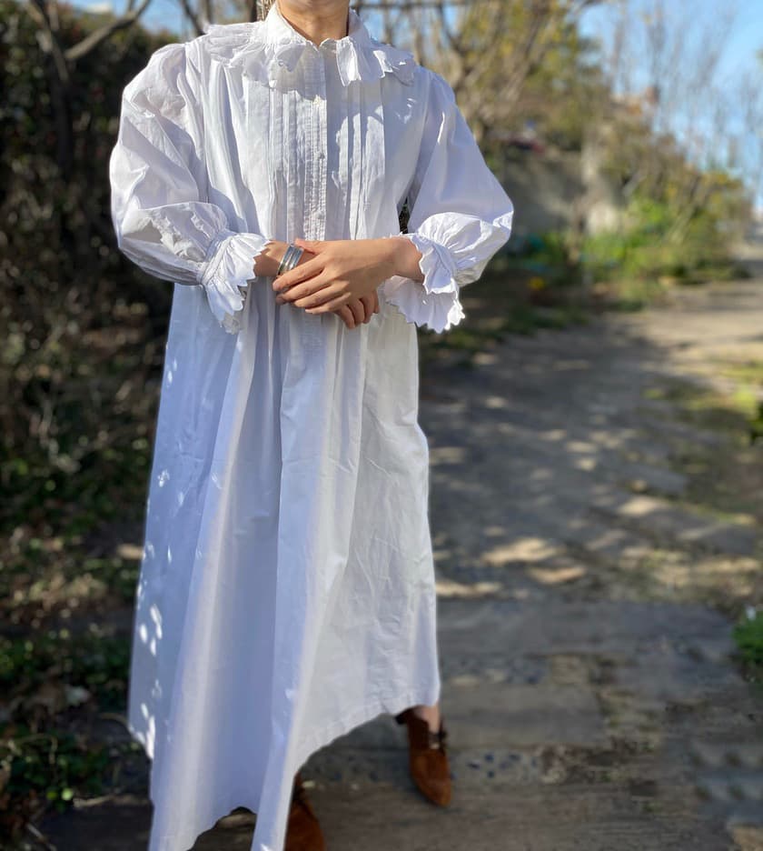 フランスアンティークレースワンピース フランスアンティークレースワンピース