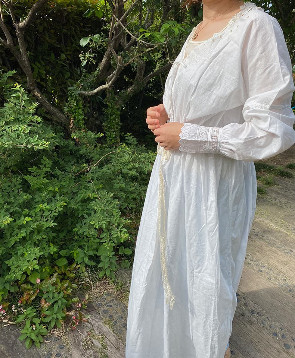 アンティークナイトドレスlace Ribbon アンティークナイトドレスlace Ribbon