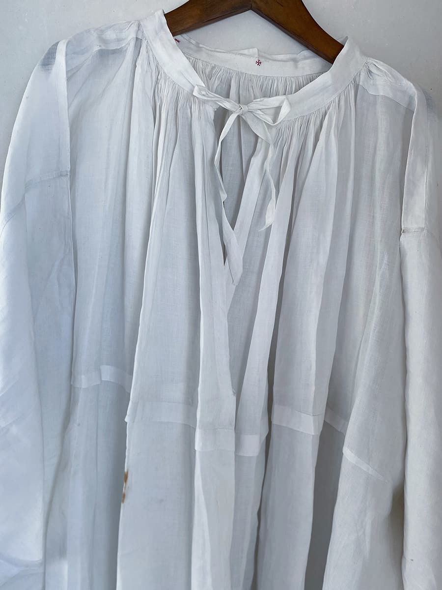 フランスアンティークチャーチスモックヴィンテージ チャーチドレスchurchsmock