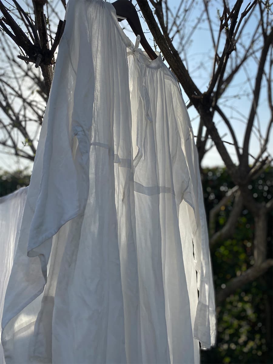 フランスアンティークチャーチスモックヴィンテージ チャーチドレスchurchsmock