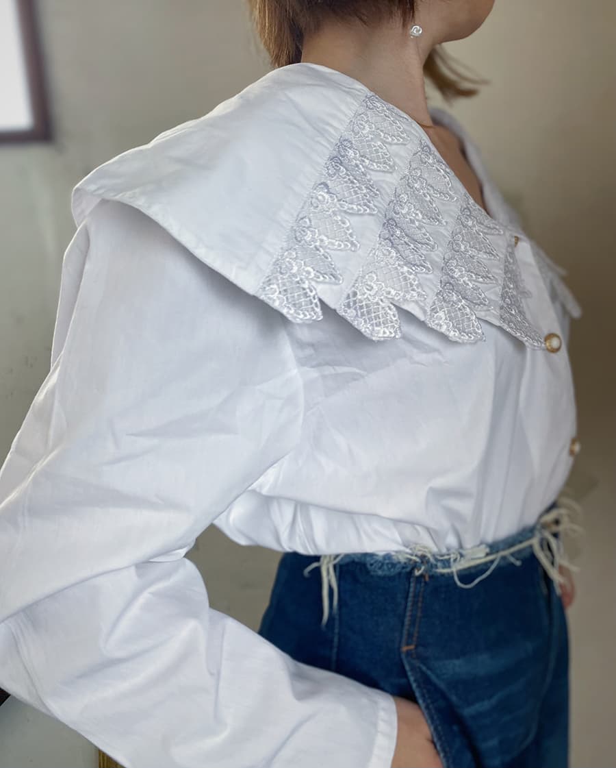 アンティークセーラーカラーブラウスAntiquesailorcollarblouse