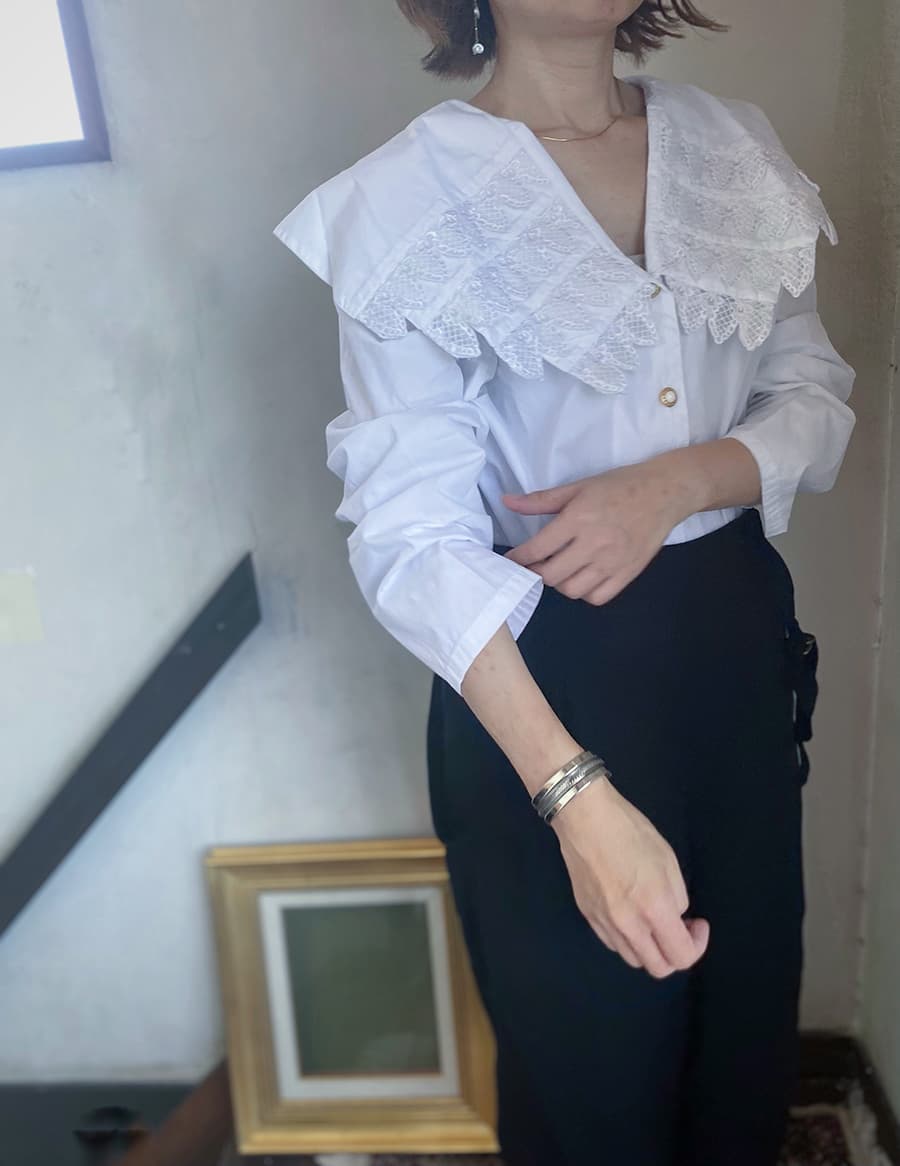 アンティークセーラーカラーブラウスAntiquesailorcollarblouse