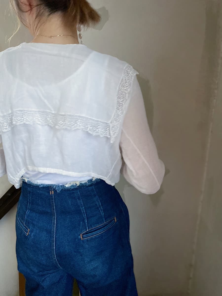 アンティークセーラーカラーブラウスAntiquesailorcollarblouse