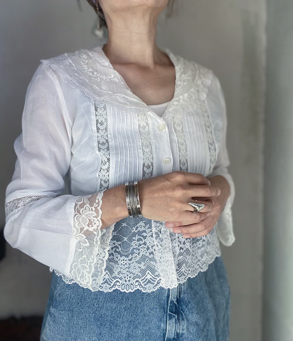 VintageセーラーカラーブラウスAntiquesailorcollarblouseVintageblouse