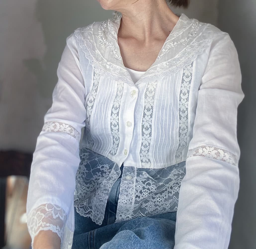 VintageセーラーカラーブラウスAntiquesailorcollarblouseVintageblouse