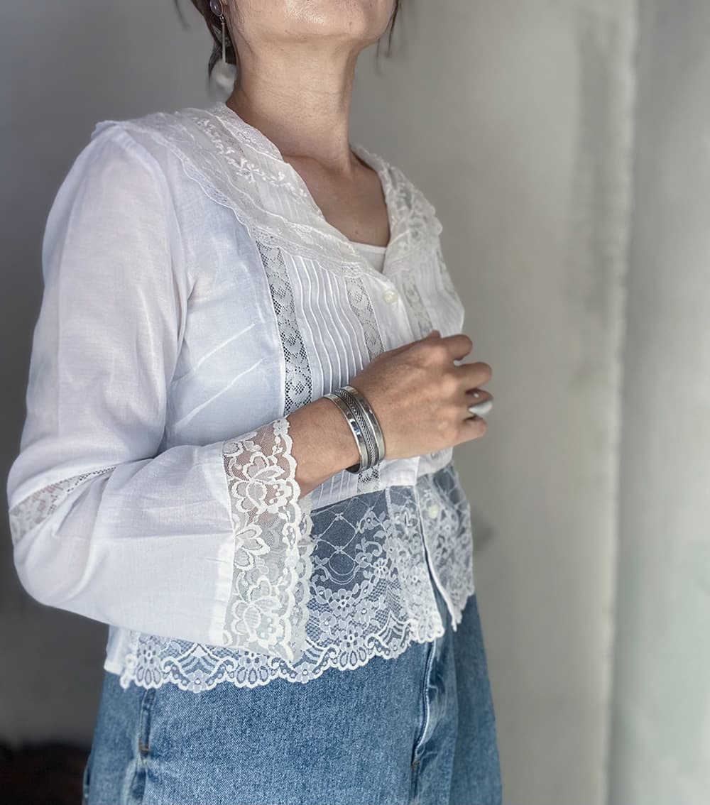 VintageセーラーカラーブラウスAntiquesailorcollarblouseVintageblouse