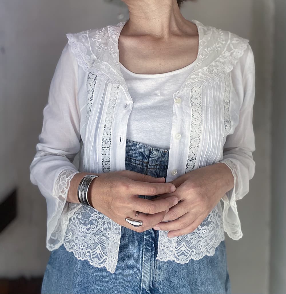 VintageセーラーカラーブラウスAntiquesailorcollarblouseVintageblouse